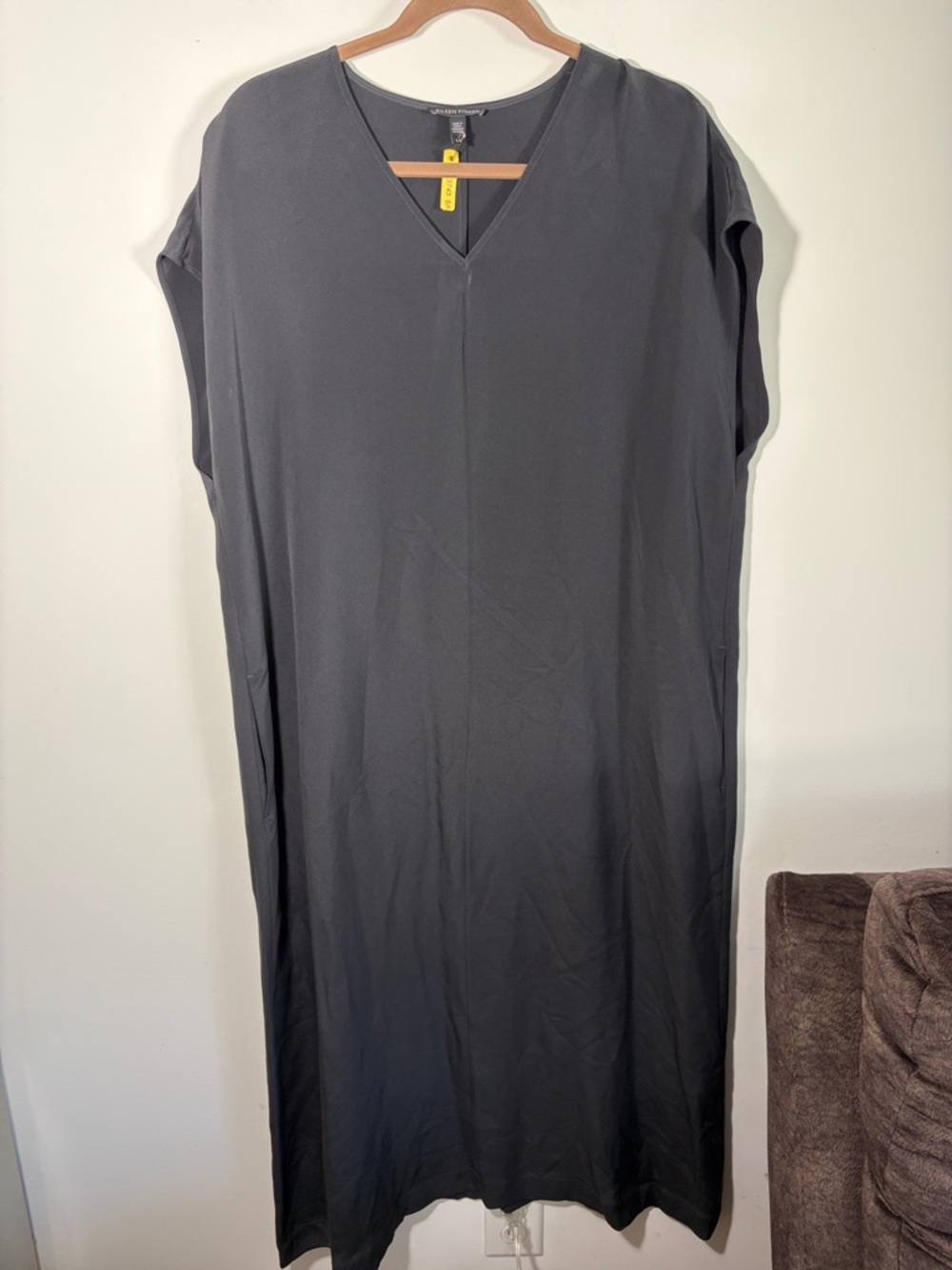 Eileen Fisher Charcoal Gray Maxi Dress